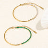 Wholesale Women's Geometric Stainless Steel 18K Goldplated Splicing Bracelet