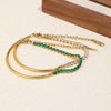 Wholesale Women's Geometric Stainless Steel 18K Goldplated Splicing Bracelet