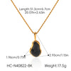 Wholesale Women's Geometric Stainless Steel 18K Goldplated Twist Chain Pendant Necklace