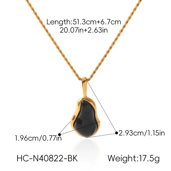 Wholesale Women's Geometric Stainless Steel 18K Goldplated Twist Chain Pendant Necklace