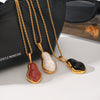Wholesale Women's Geometric Stainless Steel 18K Goldplated Twist Chain Pendant Necklace