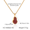Wholesale Women's Geometric Stainless Steel 18K Goldplated Twist Chain Pendant Necklace