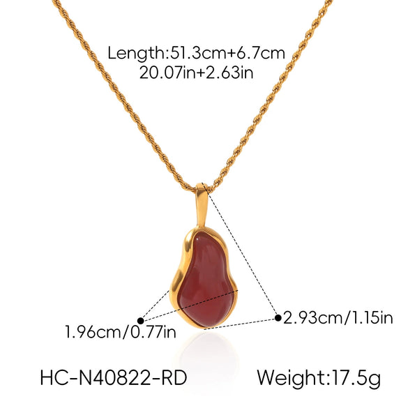 Wholesale Women's Geometric Stainless Steel 18K Goldplated Twist Chain Pendant Necklace
