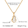 Wholesale Women's Geometric Stainless Steel 18K Goldplated Twist Chain Pendant Necklace