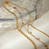 Wholesale Women's Geometric Stainless Steel Multilayer Zircon Bracelet Jewelry With Electroplating