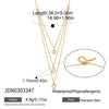 Wholesale Women's Geometric Stainless Steel Multilayered Stacking Necklace With Pvd Furnace Vacuum Real Gold Plating