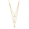 Wholesale Women's Geometric Stainless Steel Multilayered Stacking Necklace With Pvd Furnace Vacuum Real Gold Plating