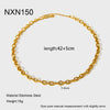 Wholesale Women's Geometric Stainless Steel Necklace With 18K Gold Electroplated Chain Ins Style Jewelry