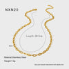 Wholesale Women's Geometric Stainless Steel Necklace With 18K Gold Electroplated Chain Ins Style Jewelry