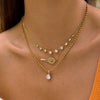 Wholesale Women's Geometric Stainless Steel Necklace With Pvd Furnace Vacuum Real Gold Plating