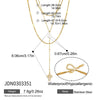 Wholesale Women's Geometric Stainless Steel Necklace With Pvd Furnace Vacuum Real Gold Plating