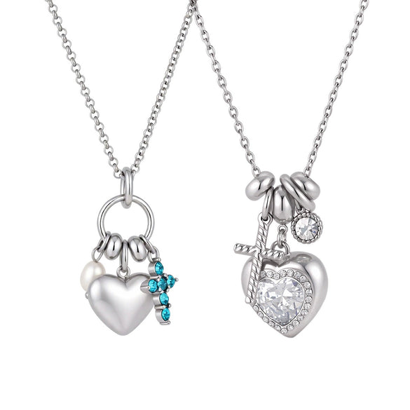 Wholesale Women's Geometric Stainless Steel Necklace With Pvd Furnace Vacuum Real Gold Plating
