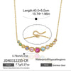 Wholesale Women's Geometric Stainless Steel Necklace With Pvd Furnace Vacuum Real Gold Plating