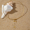 Wholesale Women's Geometric Stainless Steel Necklace With Pvd Furnace Vacuum Real Gold Plating