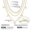 Wholesale Women's Geometric Stainless Steel Necklace With Pvd Furnace Vacuum Real Gold Plating