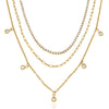 Wholesale Women's Geometric Stainless Steel Necklace With Pvd Furnace Vacuum Real Gold Plating