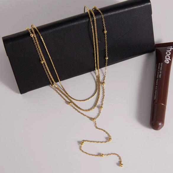 Wholesale Women's Geometric Stainless Steel Necklace With Pvd Furnace Vacuum Real Gold Plating