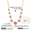 Wholesale Women's Geometric Stainless Steel Necklace With Pvd Furnace Vacuum Real Gold Plating