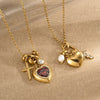 Wholesale Women's Geometric Stainless Steel Necklace With Pvd Furnace Vacuum Real Gold Plating