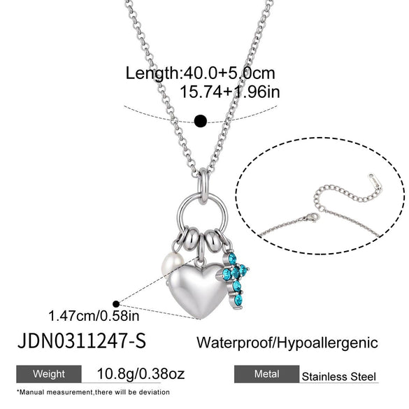 Wholesale Women's Geometric Stainless Steel Necklace With Pvd Furnace Vacuum Real Gold Plating