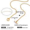 Wholesale Women's Geometric Stainless Steel Necklace With Pvd Furnace Vacuum Real Gold Plating