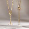 Wholesale Women's Geometric Stainless Steel Necklace With Pvd Furnace Vacuum Real Gold Plating