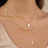 Wholesale Women's Geometric Stainless Steel Necklace With Pvd Furnace Vacuum Real Gold Plating