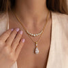 Wholesale Women's Geometric Stainless Steel Necklace With Pvd Furnace Vacuum Real Gold Plating