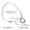 Wholesale Women's Geometric Stainless Steel Necklace With Real Gold Plating In The Furnace And Black Rope Chain