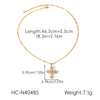 Wholesale Women's Geometric Stainless Steel Necklace With Vacuum Plating In Furnace