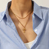 Wholesale Women's Geometric Stainless Steel Necklace With Vacuum Plating In Furnace