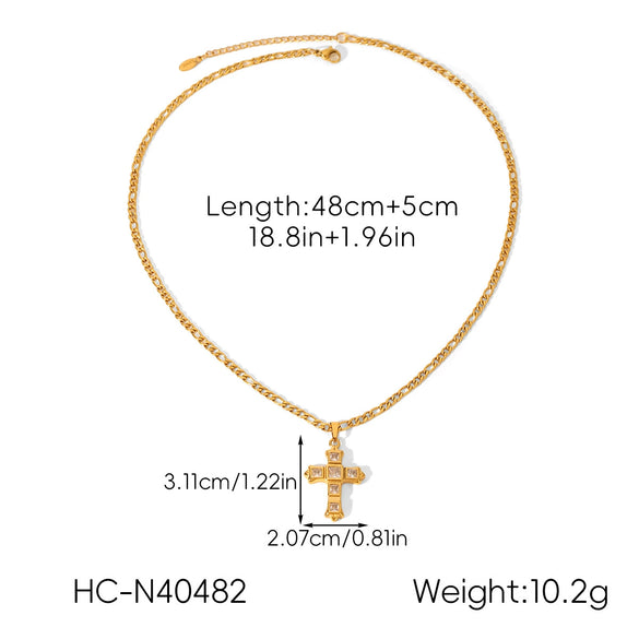 Wholesale Women's Geometric Stainless Steel Necklace With Vacuum Plating In Furnace