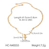 Wholesale Women's Geometric Stainless Steel Necklace With Vacuum Plating In Furnace