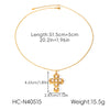 Wholesale Women's Geometric Stainless Steel Necklace With Vacuum Plating In Furnace