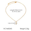 Wholesale Women's Geometric Stainless Steel Necklace With Vacuum Plating In Furnace