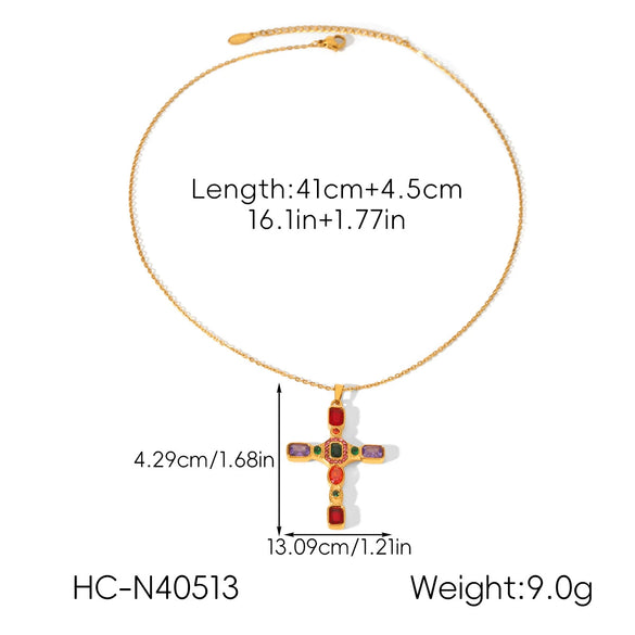 Wholesale Women's Geometric Stainless Steel Necklace With Vacuum Plating In Furnace