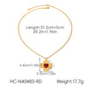 Wholesale Women's Geometric Stainless Steel Necklace With Vacuum Plating In Furnace