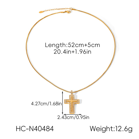Wholesale Women's Geometric Stainless Steel Necklace With Vacuum Plating In Furnace