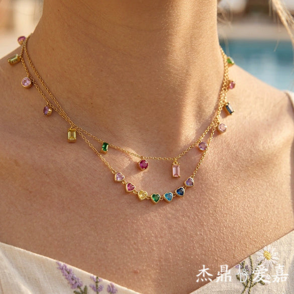Wholesale Women's Geometric Stainless Steel Necklace With Vacuum Real Gold Plating In Pvd Furnace