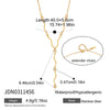 Wholesale Women's Geometric Stainless Steel Necklace With Vacuum Real Gold Plating In Pvd Furnace