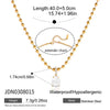 Wholesale Women's Geometric Stainless Steel Necklace With Vacuum Real Gold Plating In Pvd Furnace