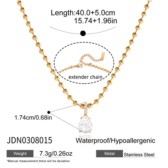 Wholesale Women's Geometric Stainless Steel Necklace With Vacuum Real Gold Plating In Pvd Furnace