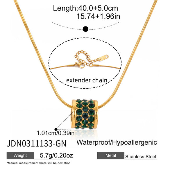 Wholesale Women's Geometric Stainless Steel Necklace With Vacuum Real Gold Plating In Pvd Furnace