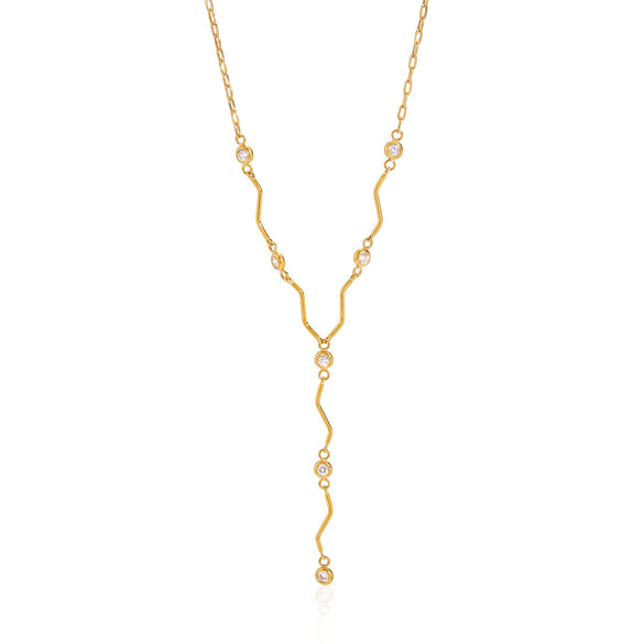 Wholesale Women's Geometric Stainless Steel Necklace With Vacuum Real Gold Plating In Pvd Furnace