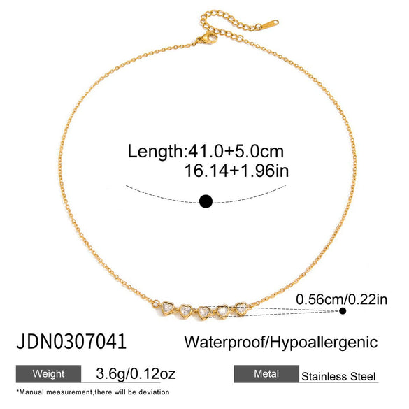 Wholesale Women's Geometric Stainless Steel Necklace With Vacuum Real Gold Plating In Pvd Furnace