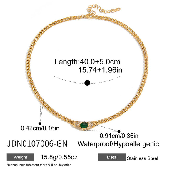 Wholesale Women's Geometric Stainless Steel Necklace With Vacuum Real Gold Plating In Pvd Furnace