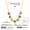 Wholesale Women's Geometric Stainless Steel Necklace With Vacuum Real Gold Plating In Pvd Furnace