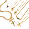 Wholesale Women's Geometric Stainless Steel Necklace With Vacuum Real Gold Plating In Pvd Furnace