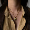 Wholesale Women's Geometric Stainless Steel Necklace With Vacuum Real Gold Plating In Pvd Furnace