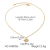 Wholesale Women's Geometric Stainless Steel Necklaces With Pvd Furnace Vacuum Real Gold Plating